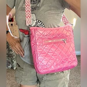 Large Barbie Pink Puffer Bag